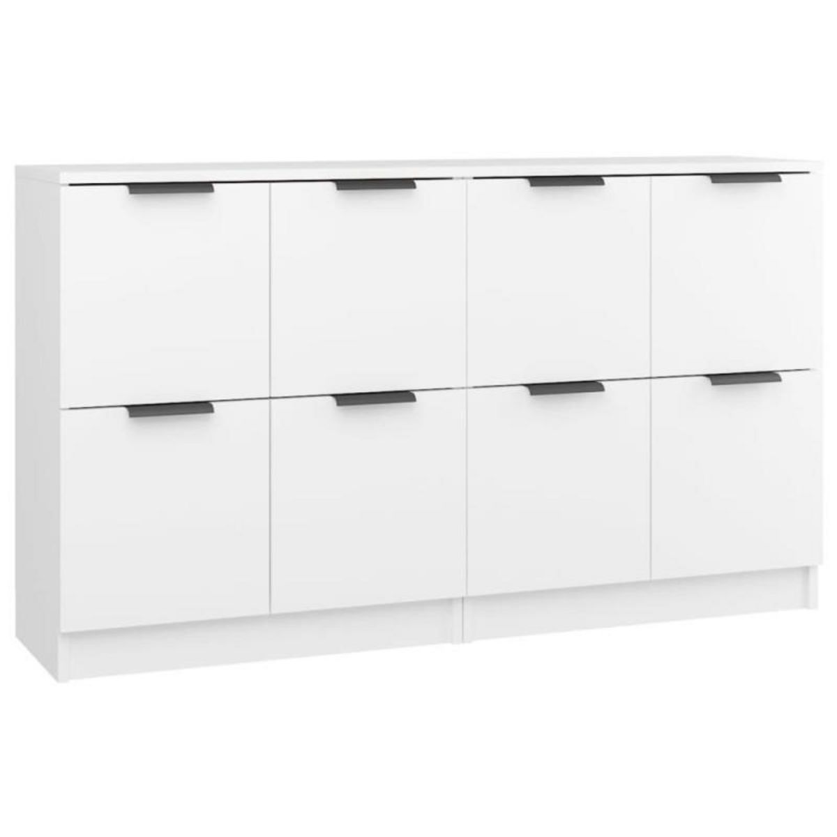 VIDAXL Buffets 2 pcs blanc 60x30x70 cm Bois d ingénierie