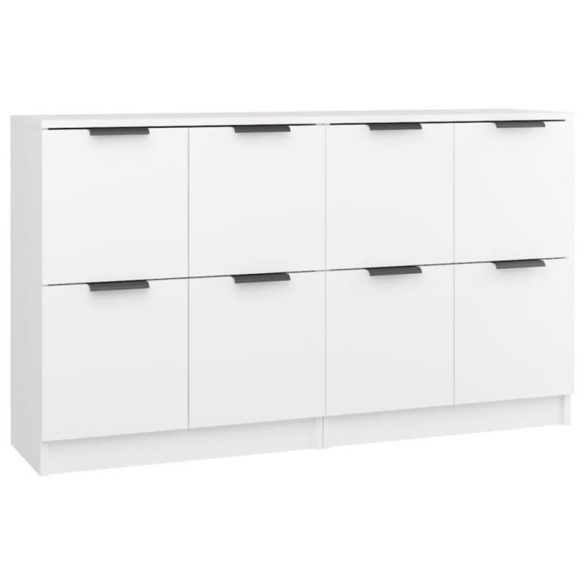 VIDAXL Buffets 2 pcs blanc 60x30x70 cm Bois d ingénierie