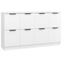 Voir la diapositive 2 : VIDAXL Buffets 2 pcs blanc 60x30x70 cm Bois d ingénierie