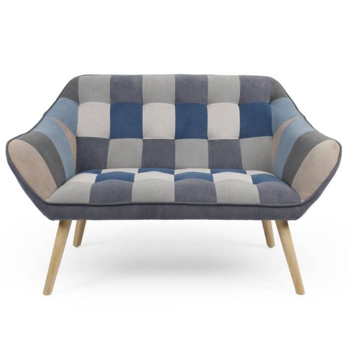 Paris Prix Canapé 2 Places Scandinave  Taone  128cm Gris & Bleu