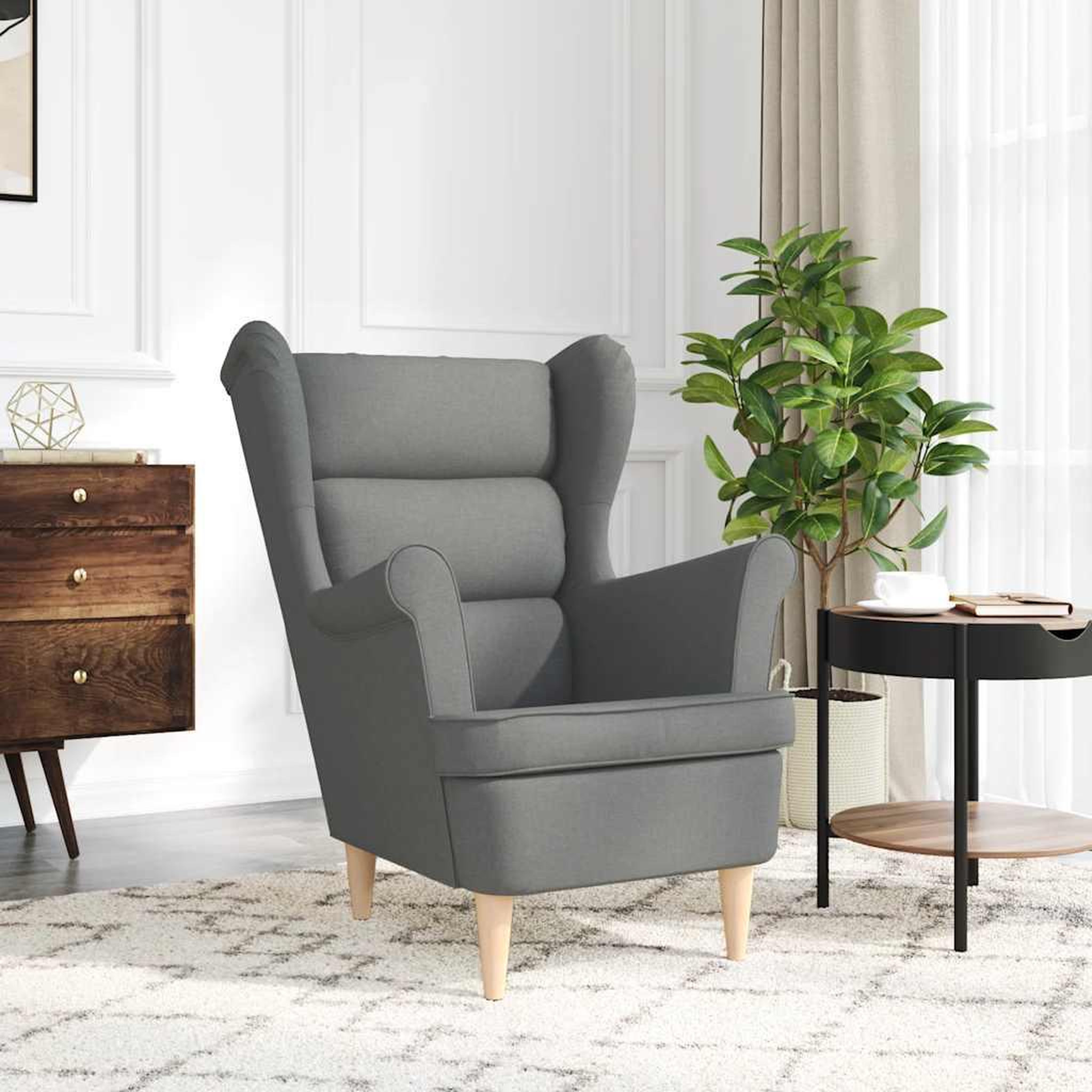 Voir la diapositive 3 : VIDAXL Fauteuil gris fonce 74x84x100 cm tissu