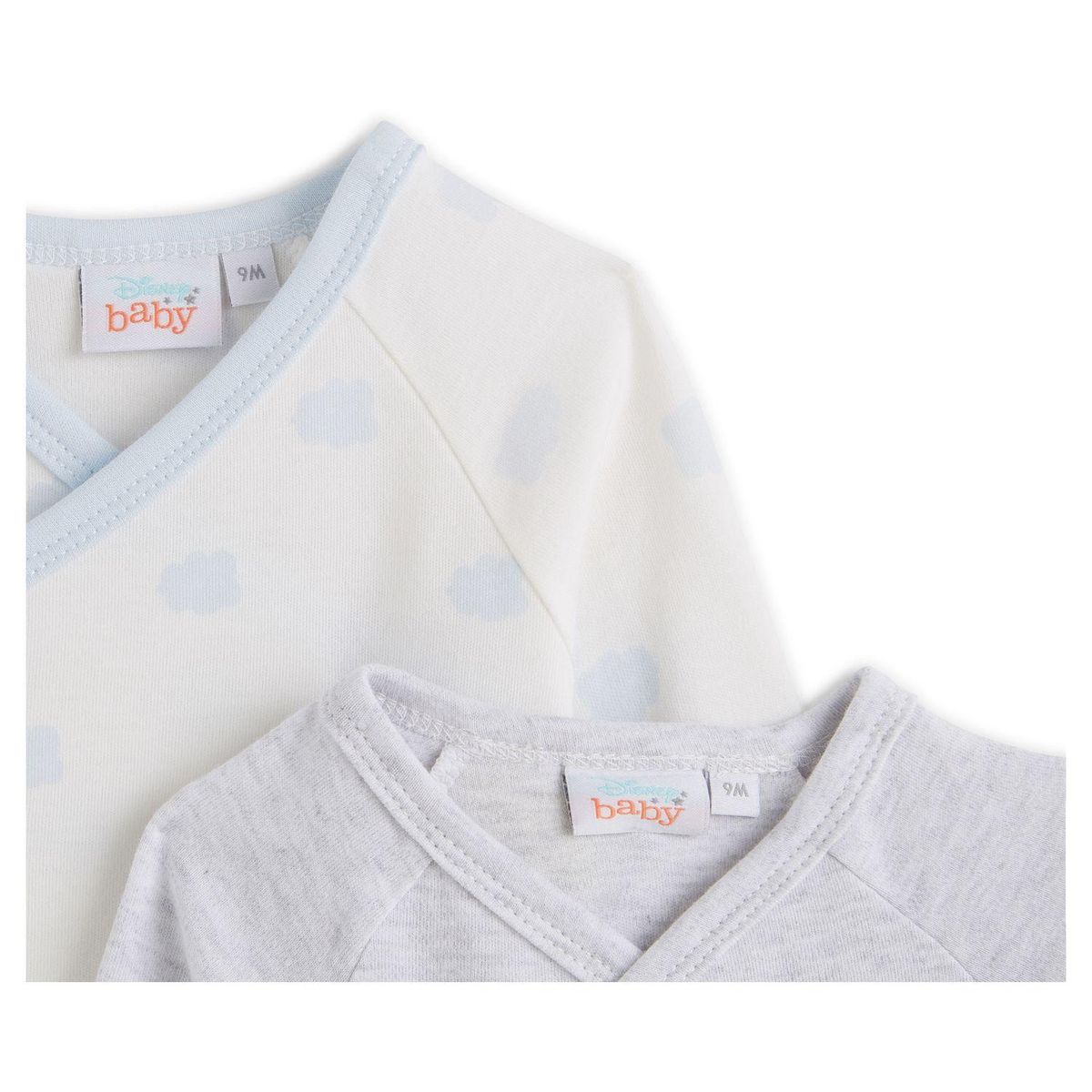 WINNIE Lot de 2 bodies de naissance manches longues bébé garçon