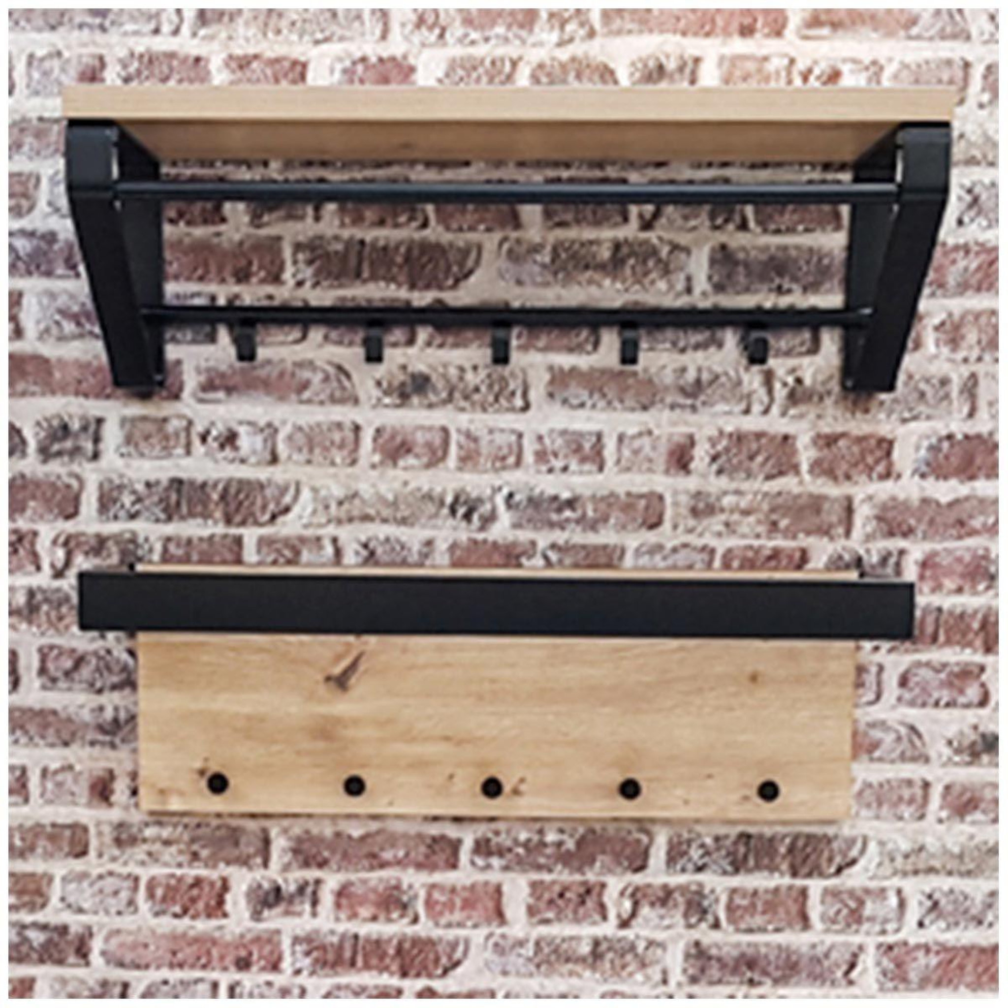Voir la diapositive 6 : Paris Prix Patère murale design  lemina  70cm chêne & noir
