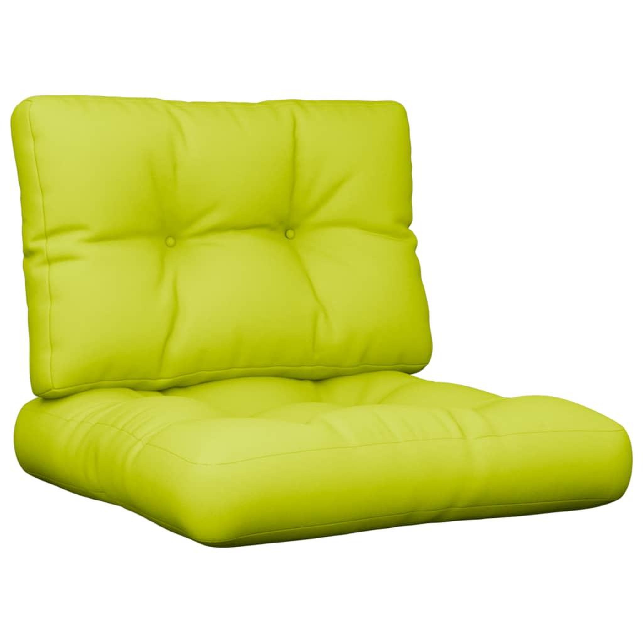 Voir la diapositive 2 : VIDAXL Coussins de palette lot de 2 vert vif tissu