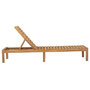 Voir la diapositive 3 : VIDAXL Chaise longue bois de teck solide