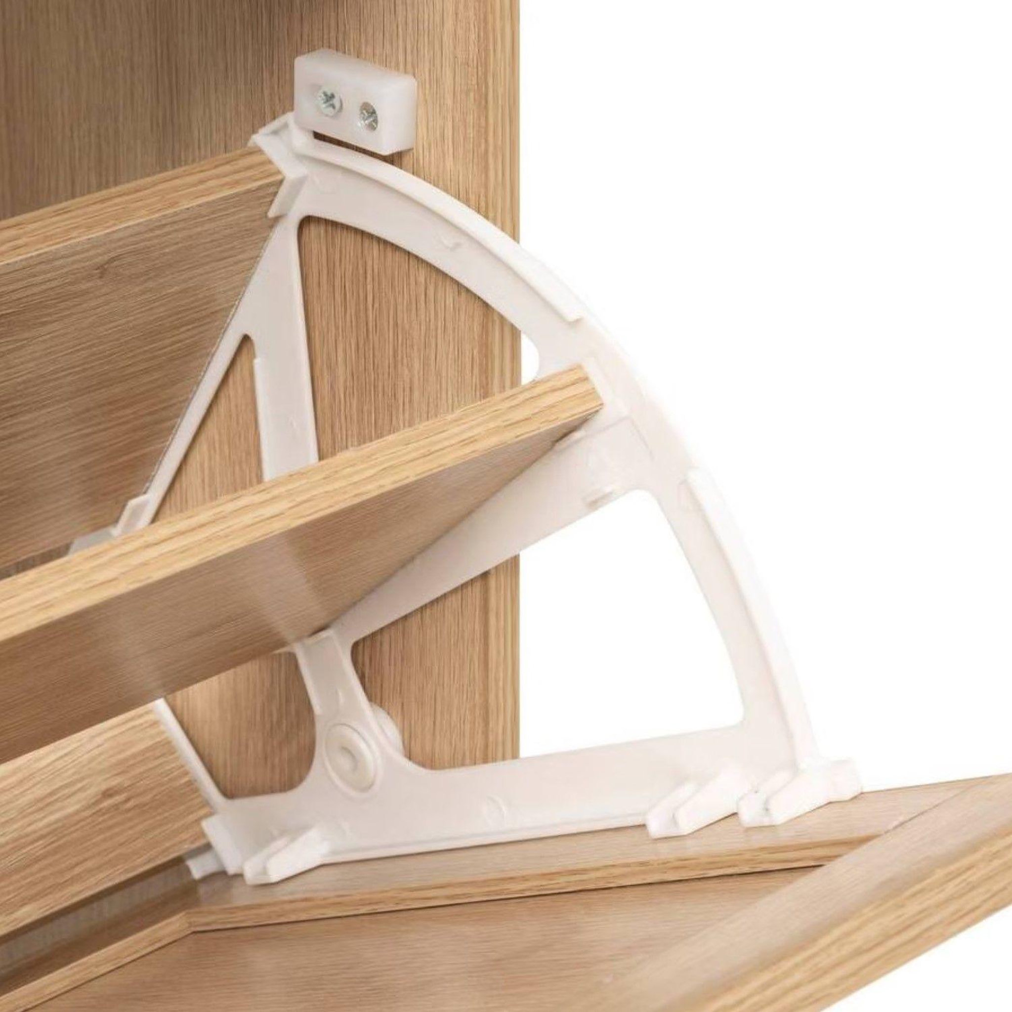 Voir la diapositive 5 : FIVE Range chaussures 3 portes effet cannage drawy - beige
