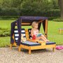 Voir la diapositive 2 : Kidkraft Double chaise longue avec porte-gobelets - Miel et bleu marine