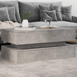 VIDAXL Table basse avec lumieres LED gris beton 90x50x40 cm