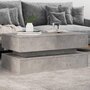 Voir la diapositive 1 : VIDAXL Table basse avec lumieres LED gris beton 90x50x40 cm