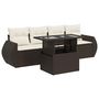 Voir la diapositive 2 : VIDAXL Salon de jardin avec coussins 5 pcs marron resine tressee