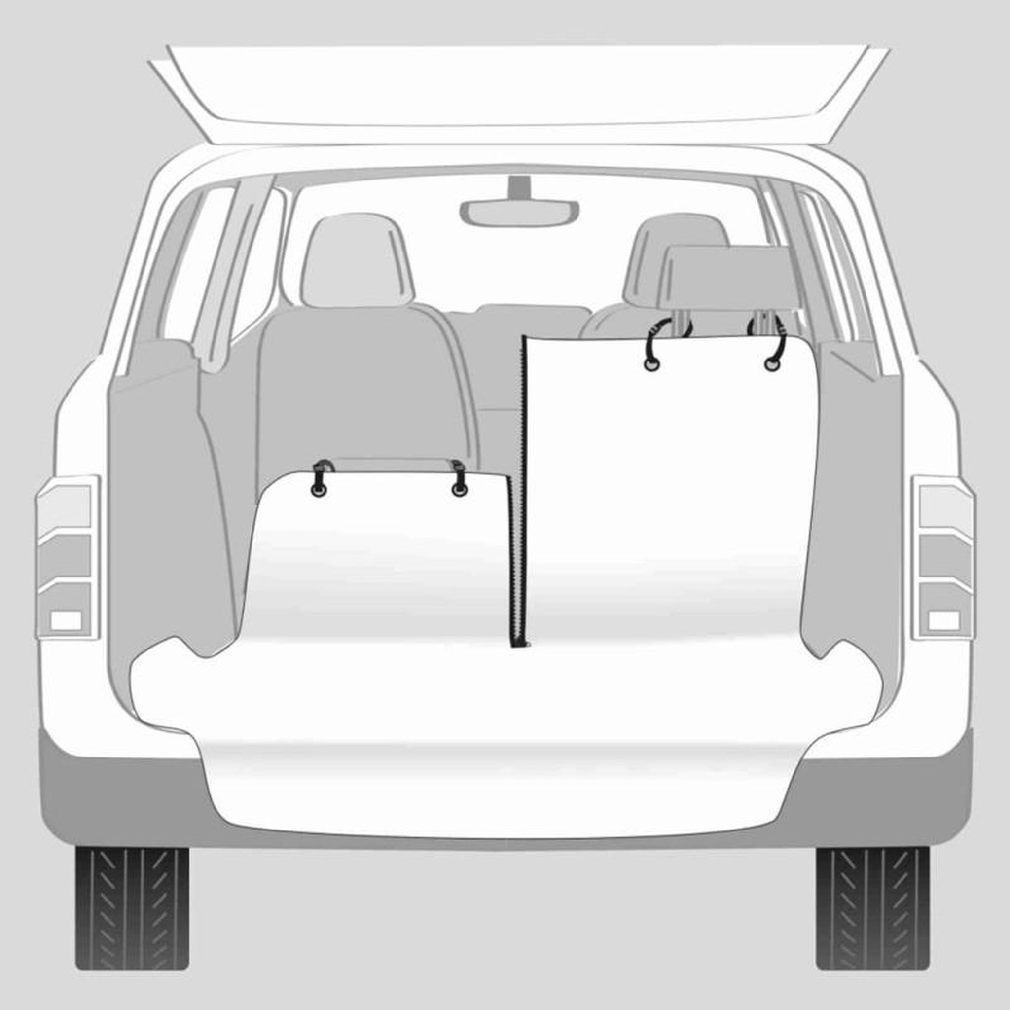 Voir la diapositive 3 : Trixie TRIXIE Couverture de coffre auto avec pare choc Beige et noir