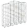 Voir la diapositive 3 : VIDAXL Paniers a gabions arques 25 pcs 200x50x160/180 cm Fer galvanise