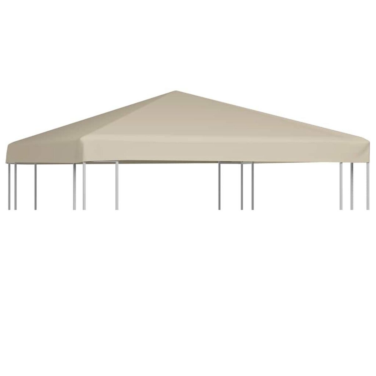 VIDAXL Couverture de toit de belvedere 310 g / m^2 3x3 m Beige