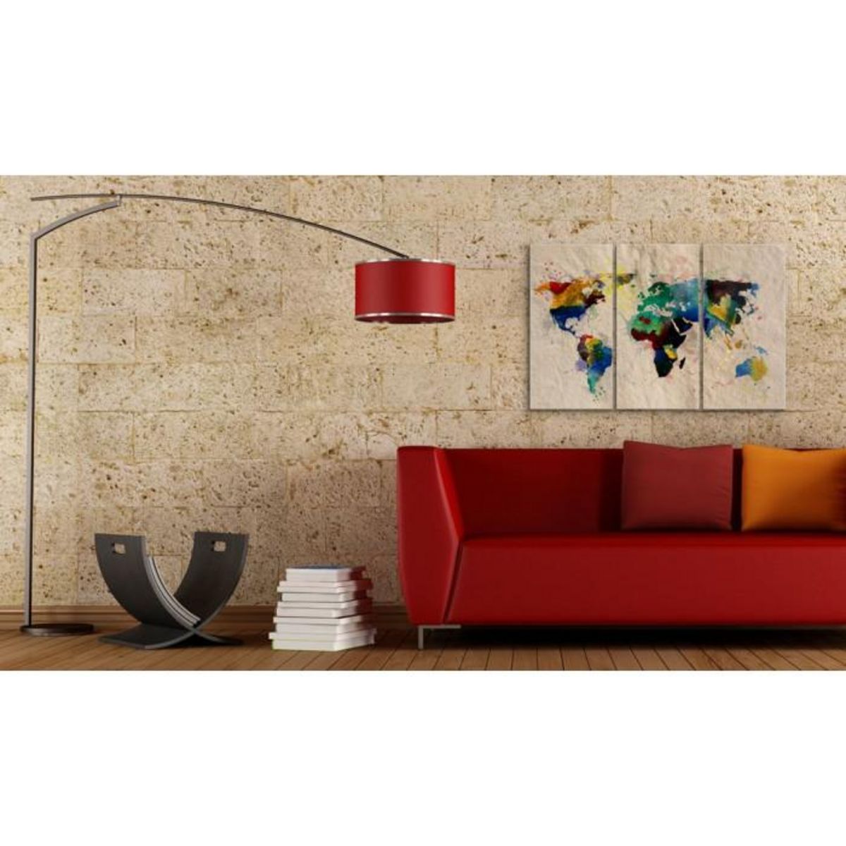 Paris Prix Tableau Imprimé 3 Panneaux  Monde de Couleurs