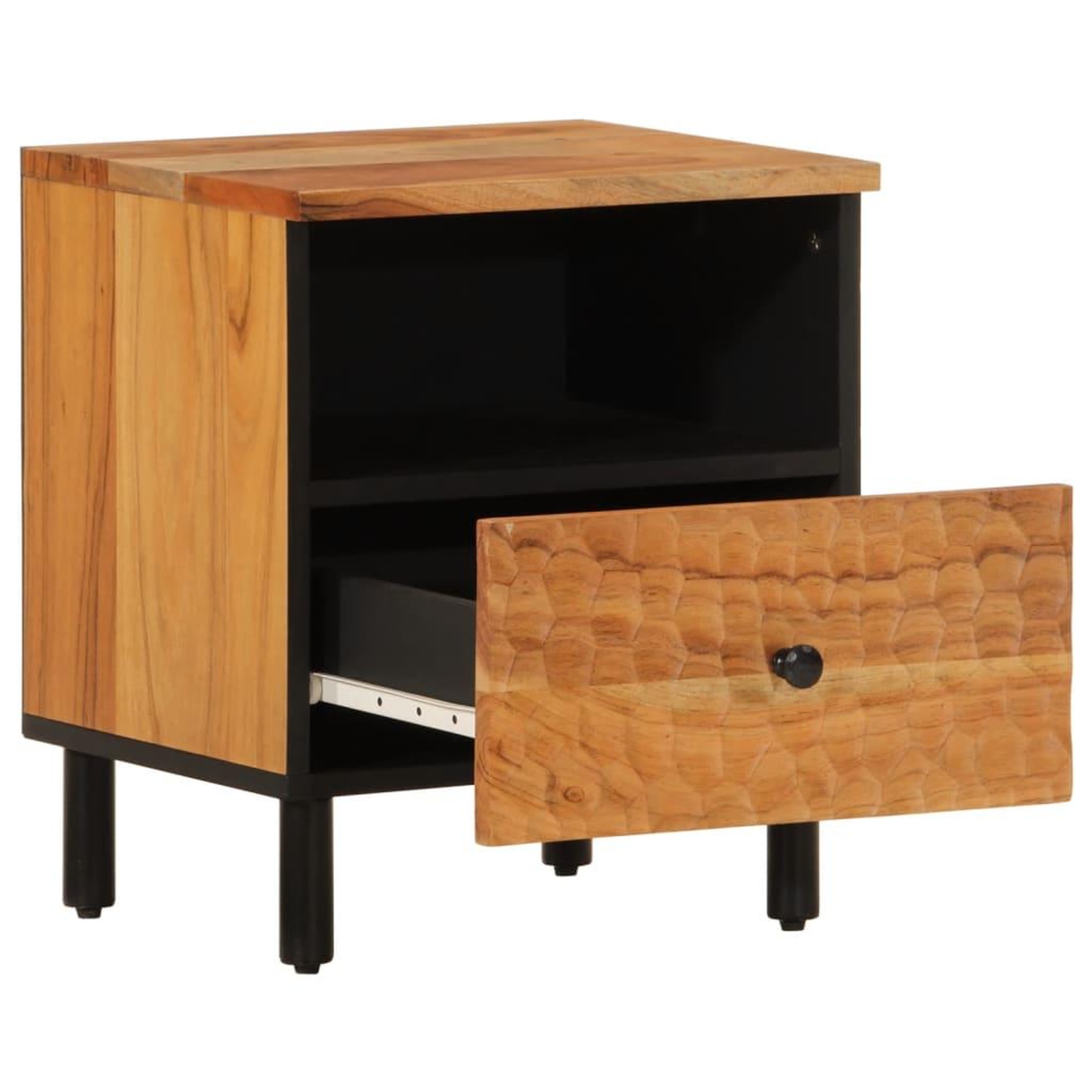 Voir la diapositive 4 : VIDAXL Tables de chevet 2 pcs 40x33x46 cm Bois d'acacia massif