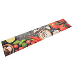 VIDAXL Tapis de cuisine lavable impression legumes 60x300 cm velours