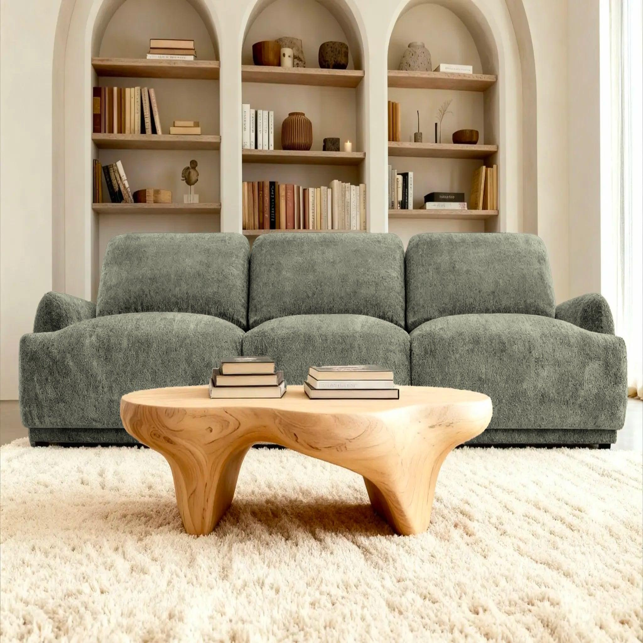 Voir la diapositive 5 : CASANOVA PARIS Rosalie - canapé droit tissu chenille 3 places
