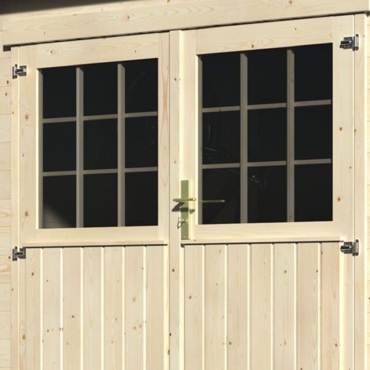 DECOR ET JARDIN Abri de jardin en bois de sapin avec auvent - 5,15 m² + 5,17 m² - PARADIS