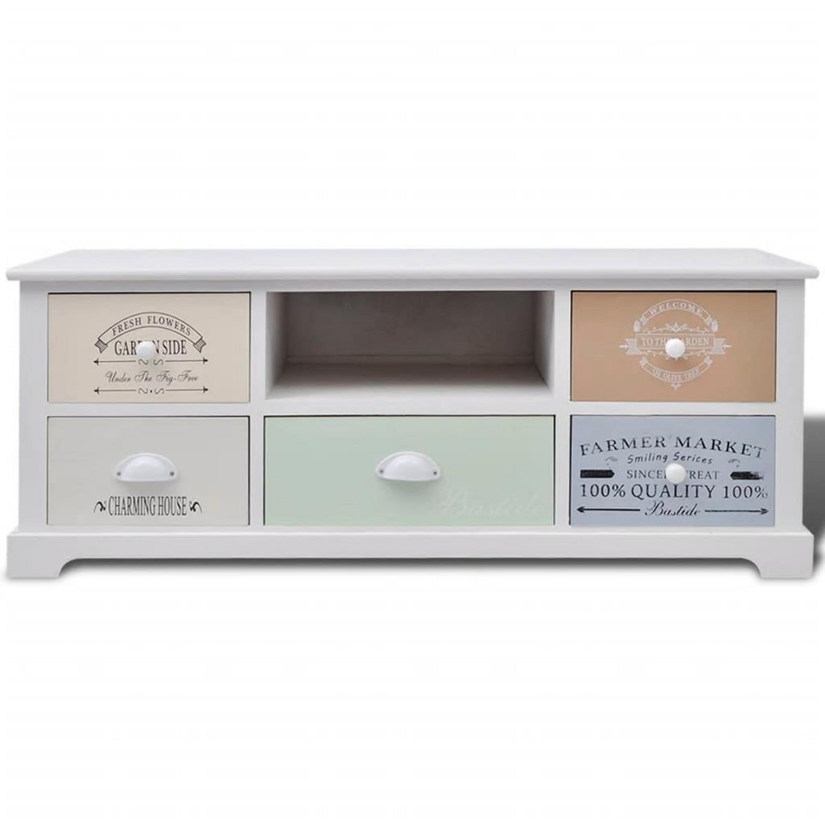 VIDAXL Meuble TV en style français Bois