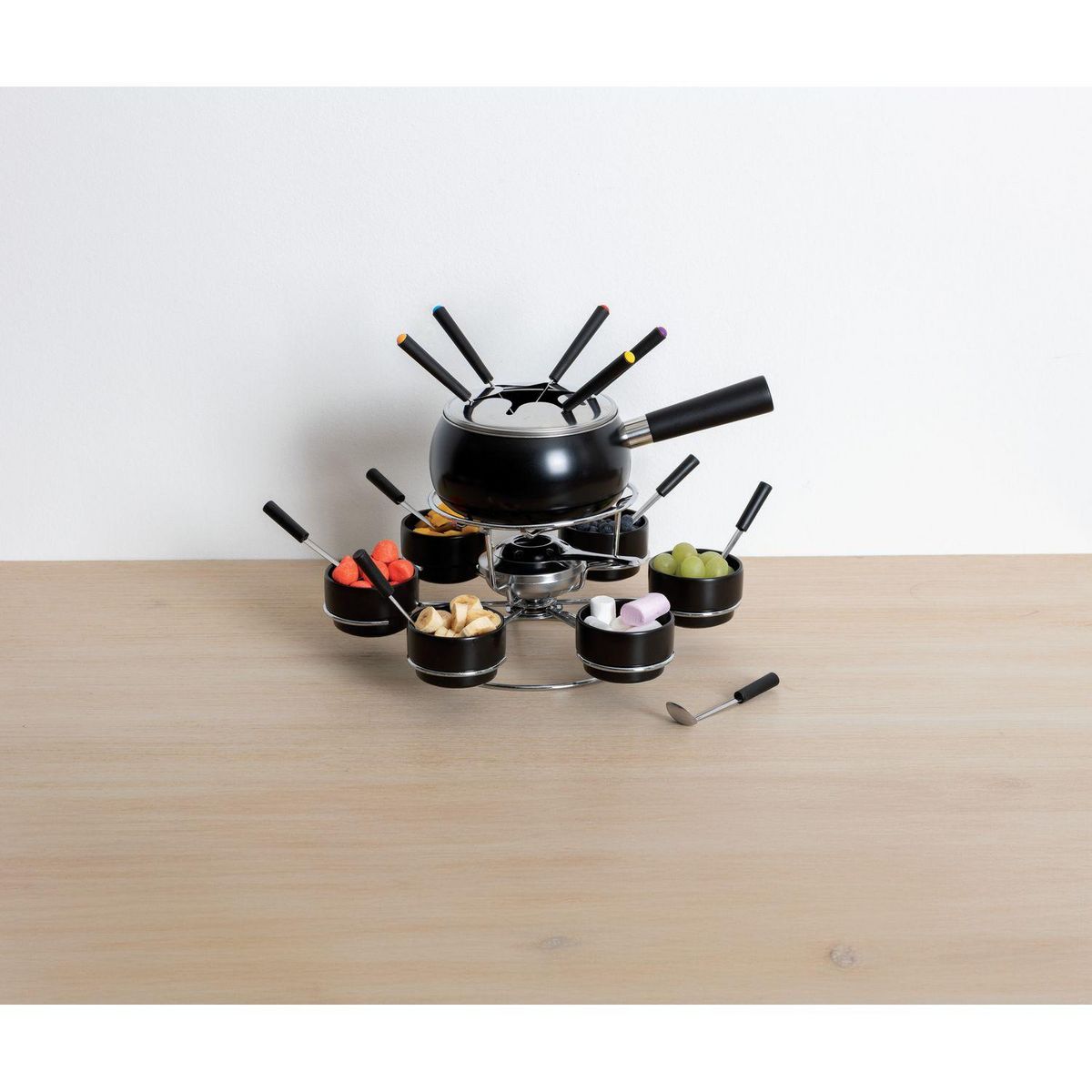 FIVE Service à fondue rotatif 6 personnes - Noir