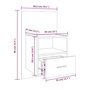 Voir la diapositive 6 : VIDAXL Tables de chevet murales 2 pcs Chene fume