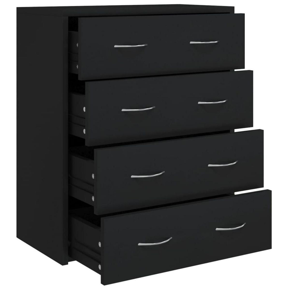 VIDAXL Buffet avec 4 tiroirs 60x30,5x71 cm Noir