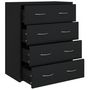 Voir la diapositive 2 : VIDAXL Buffet avec 4 tiroirs 60x30,5x71 cm Noir