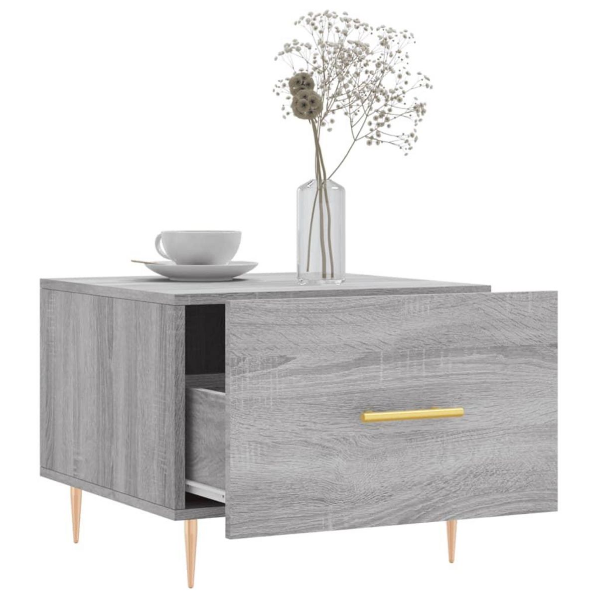 VIDAXL Table basse Sonoma gris 50x50x40 cm Bois d'ingenierie