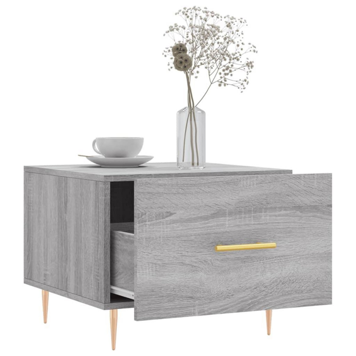 VIDAXL Table basse Sonoma gris 50x50x40 cm Bois d'ingenierie