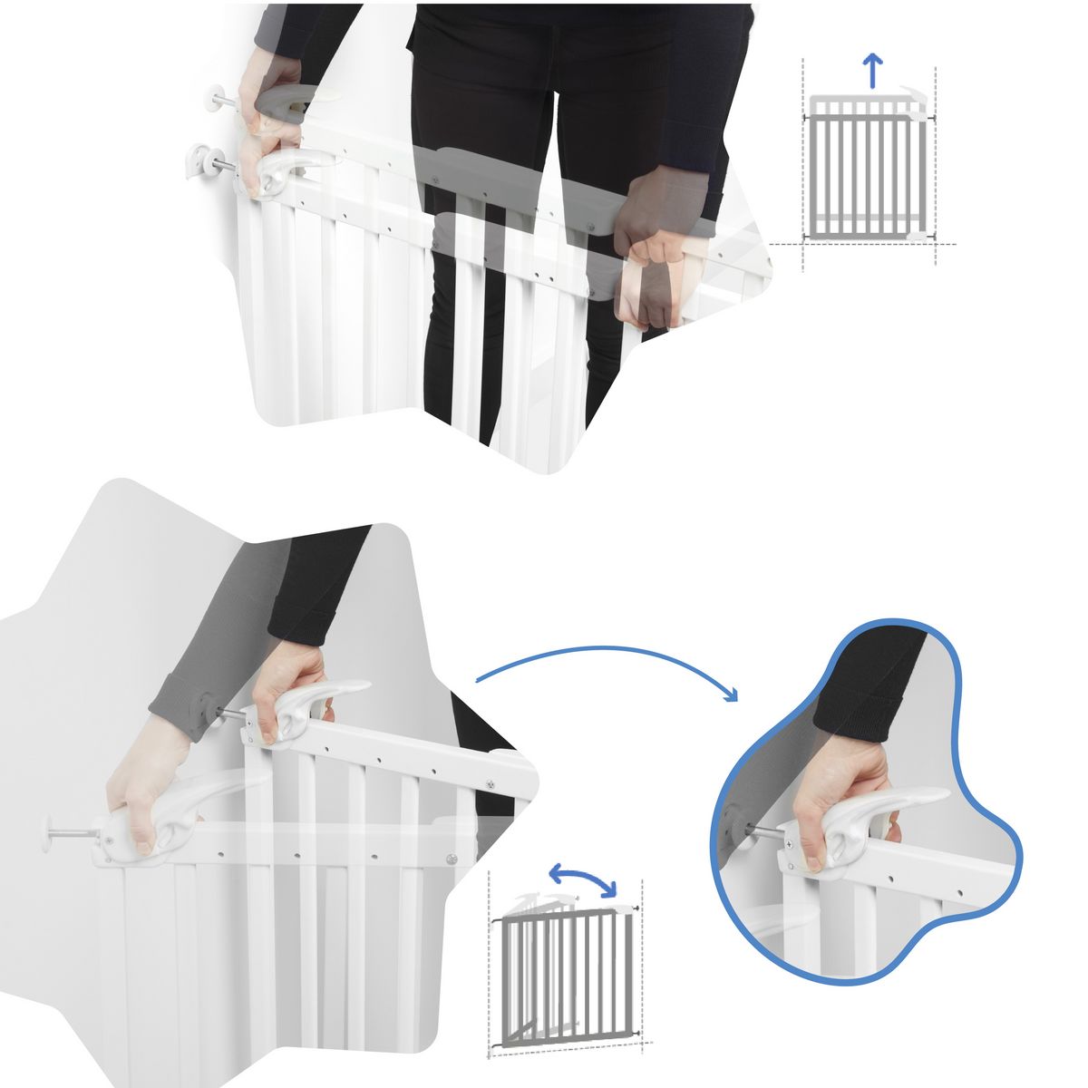 BADABULLE Barrière de sécurité Deco Pop - Fixation vis et pression