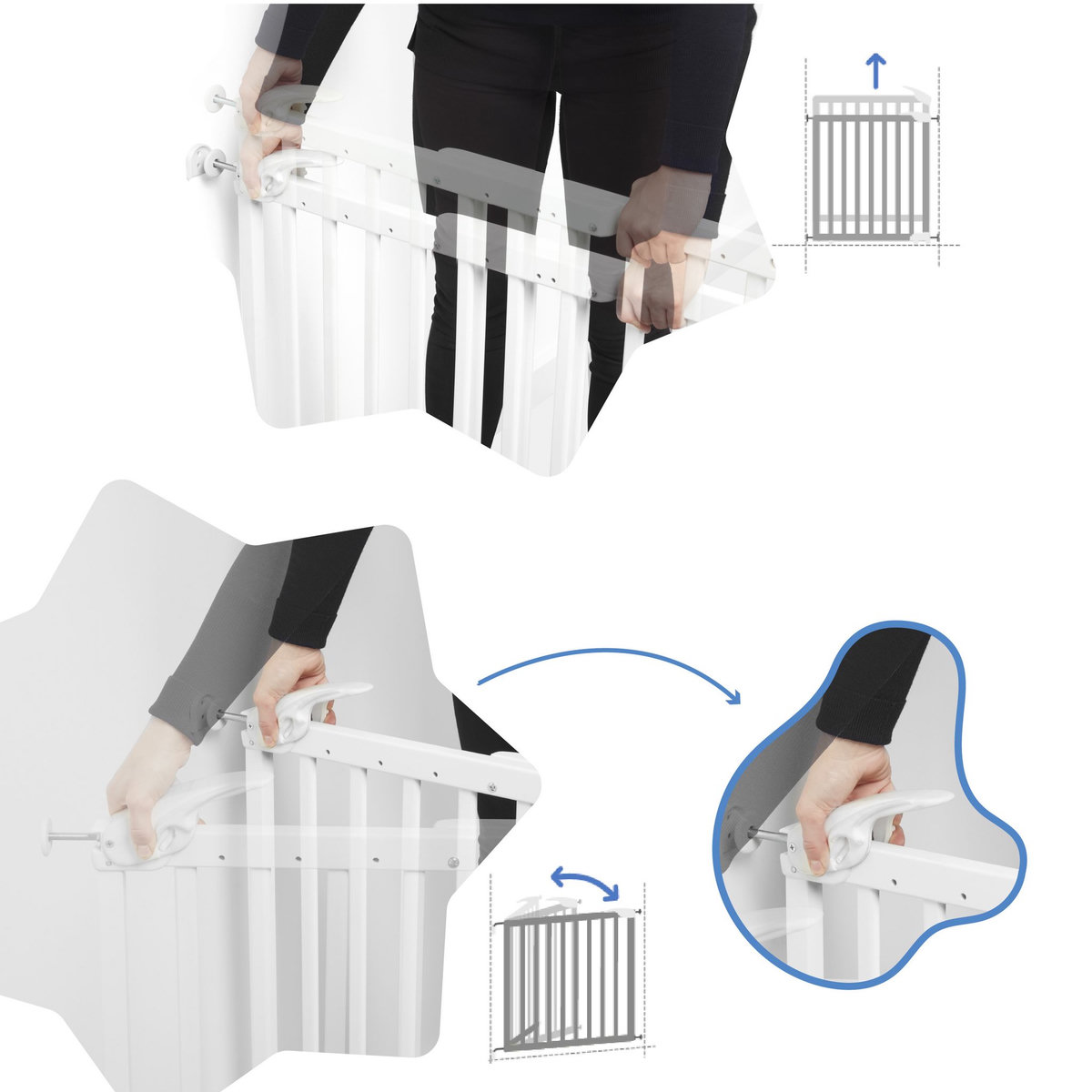 BADABULLE Barrière de sécurité Deco Pop - Fixation vis et pression