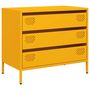 Voir la diapositive 2 : VIDAXL Buffet jaune moutarde 68x39x58,5 cm acier lamine a froid
