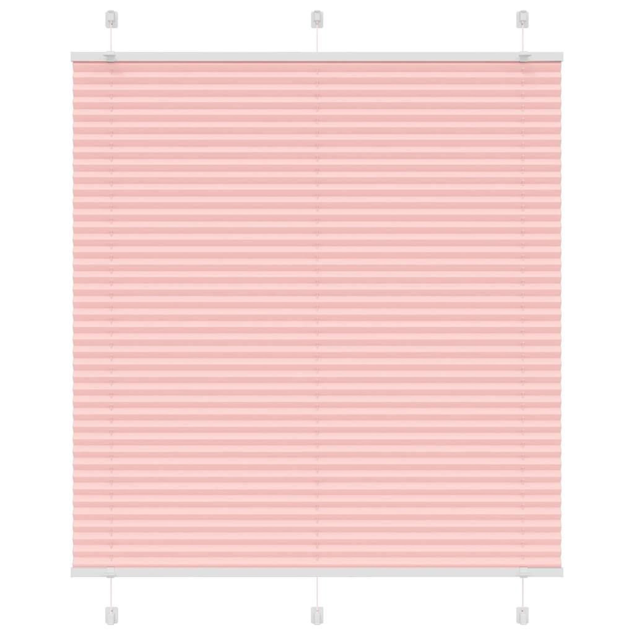VIDAXL Store plisse rose 115x100 cm largeur du tissu 114,4cm polyester