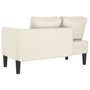 Voir la diapositive 5 : VIDAXL Chaise longue avec coussins creme velours