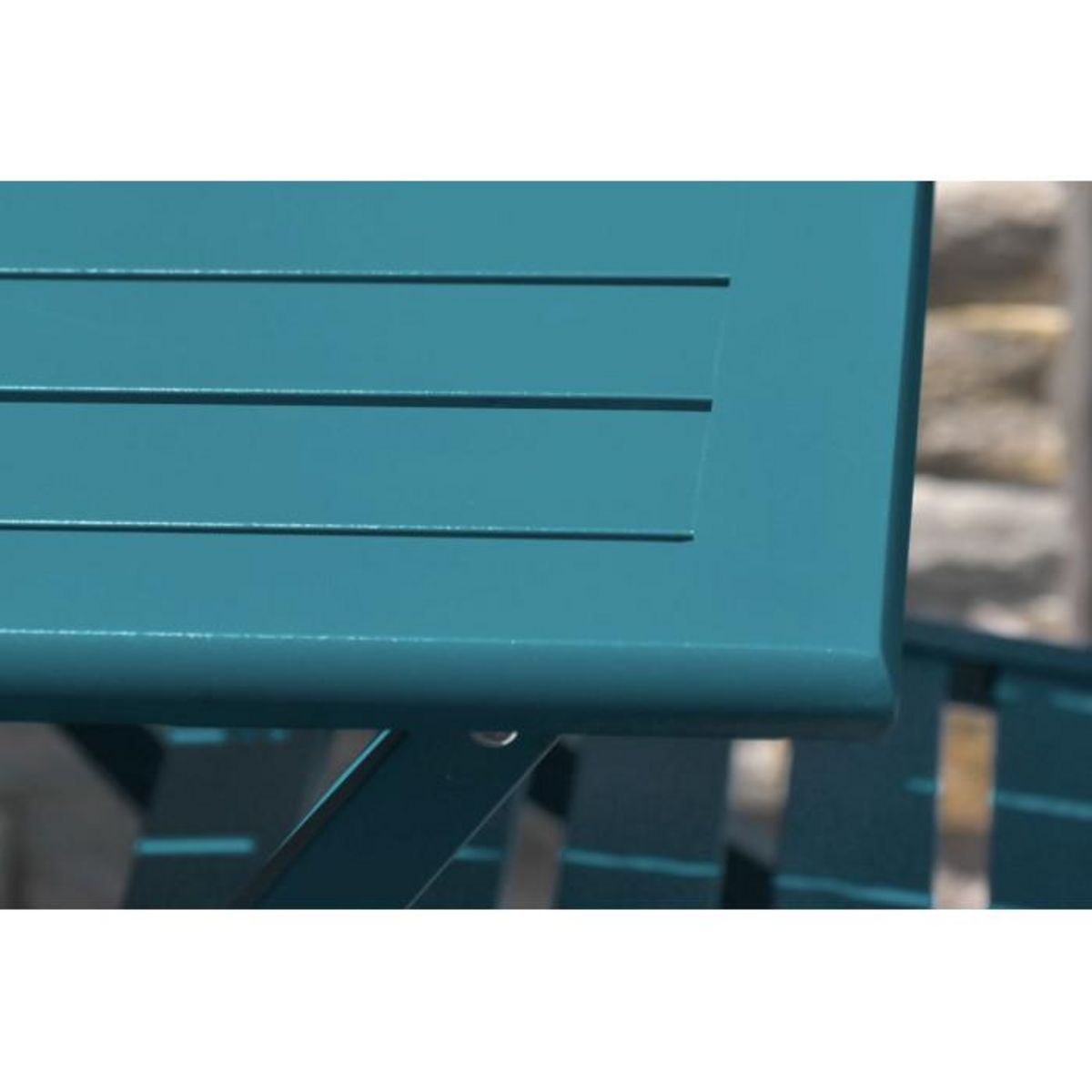 Paris Prix Table de Jardin Pliante  Marius  140cm Bleu Canard