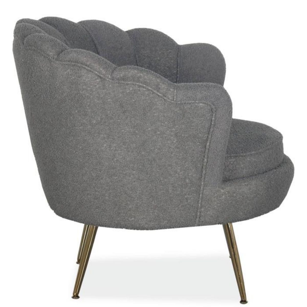 Paris Prix Fauteuil Design Bouclette  André  80cm Gris