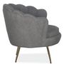 Voir la diapositive 3 : Paris Prix Fauteuil Design Bouclette  André  80cm Gris