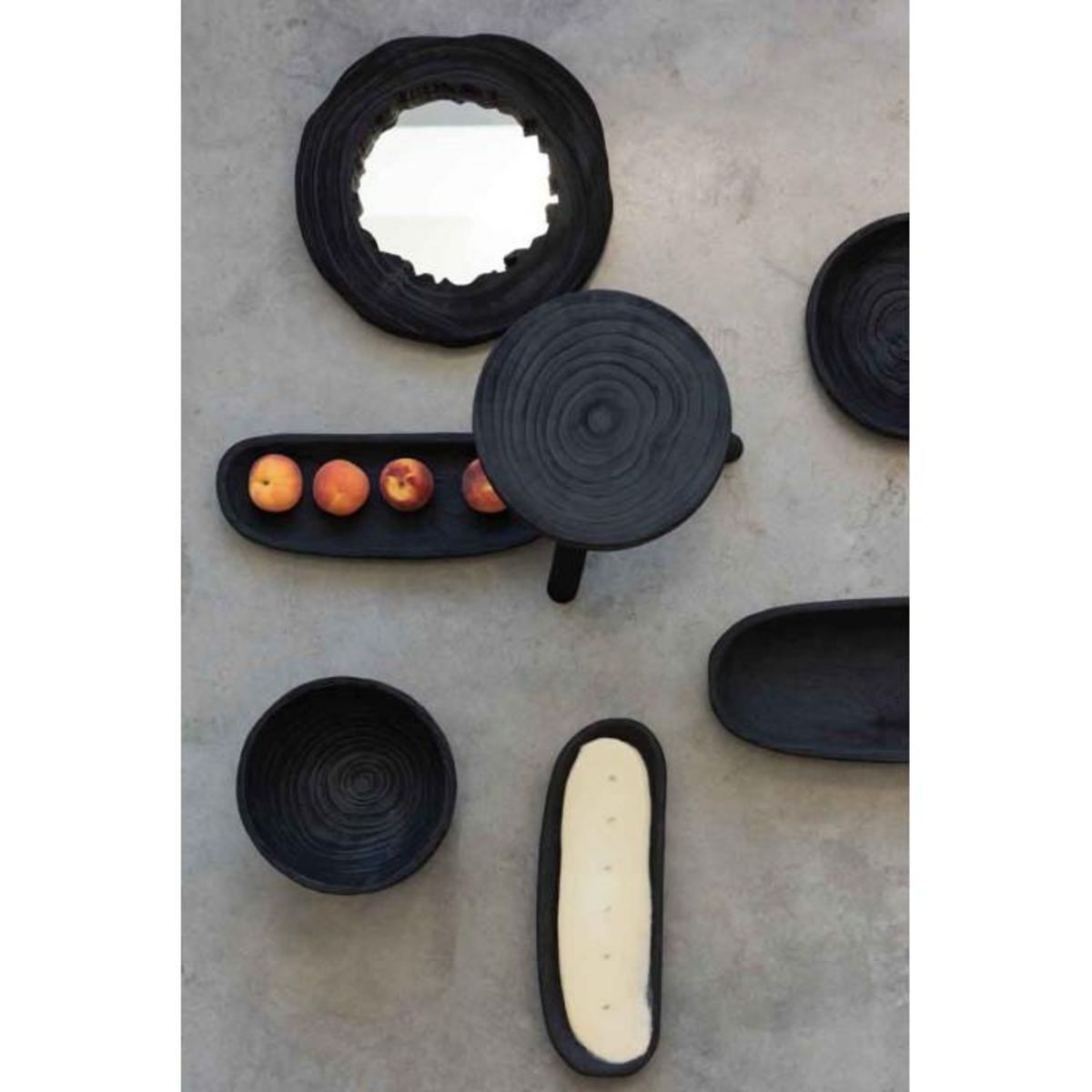 Paris Prix Lot de 2 Tabourets en Bois  Jenny  56cm Noir