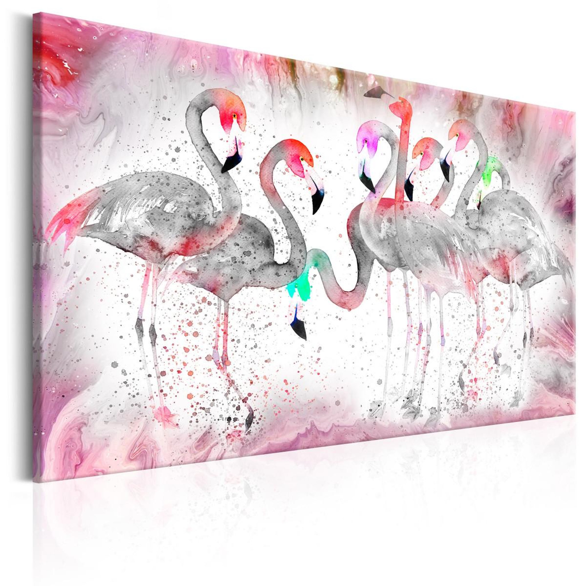 Voir la diapositive 1 : Paris Prix Tableau Imprimé  Flamingoes Family