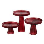Paris Prix Lot de 3 Présentoirs à Gâteaux  Nelly  17cm Rouge