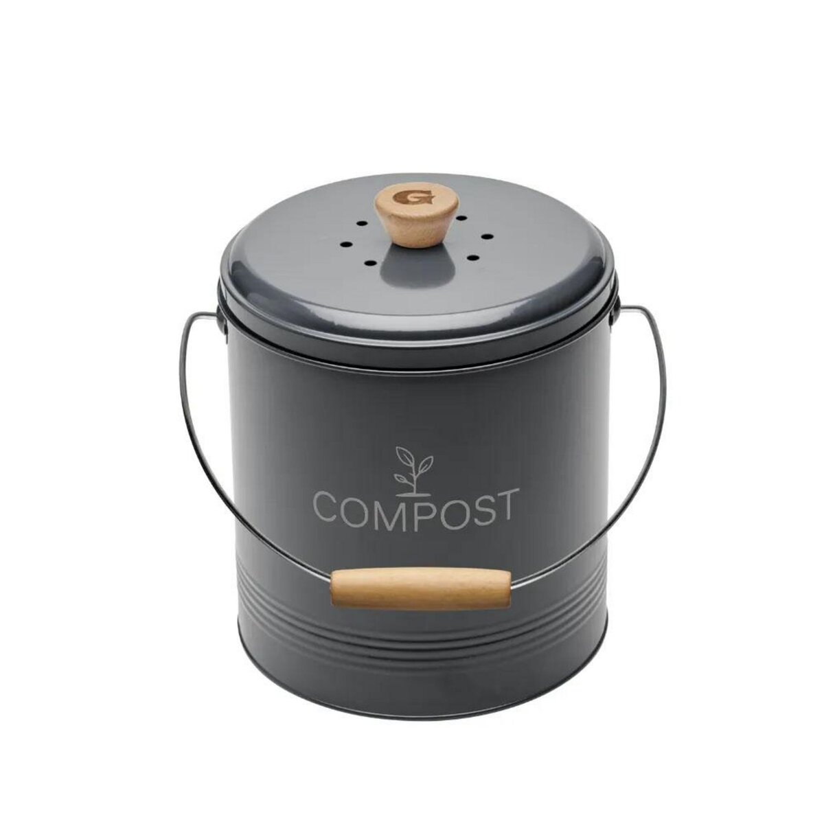 Guillouard Seau à compost rond 4.5l gris - 040605