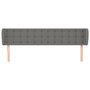 Voir la diapositive 3 : VIDAXL Tete de lit avec oreilles Gris fonce 163x23x78/88 cm Tissu