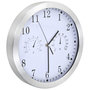 Voir la diapositive 3 : VIDAXL Horloge murale a quartz Hygrometre et thermometre 30 cm Blanc