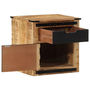 Voir la diapositive 2 : VIDAXL Table de chevet 45x40x45 cm bois de manguier massif