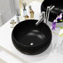 Voir la diapositive 1 : VIDAXL Lavabo rond Ceramique Noir 40 x 15 cm