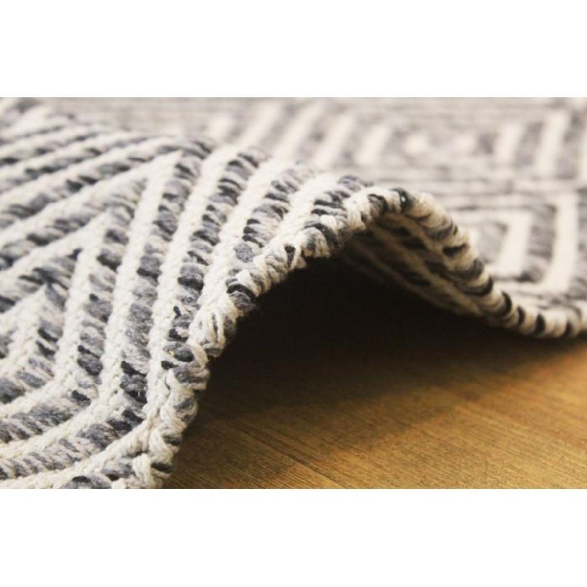 Paris Prix Tapis Géométrique Fait Main  Aperitif  Gris