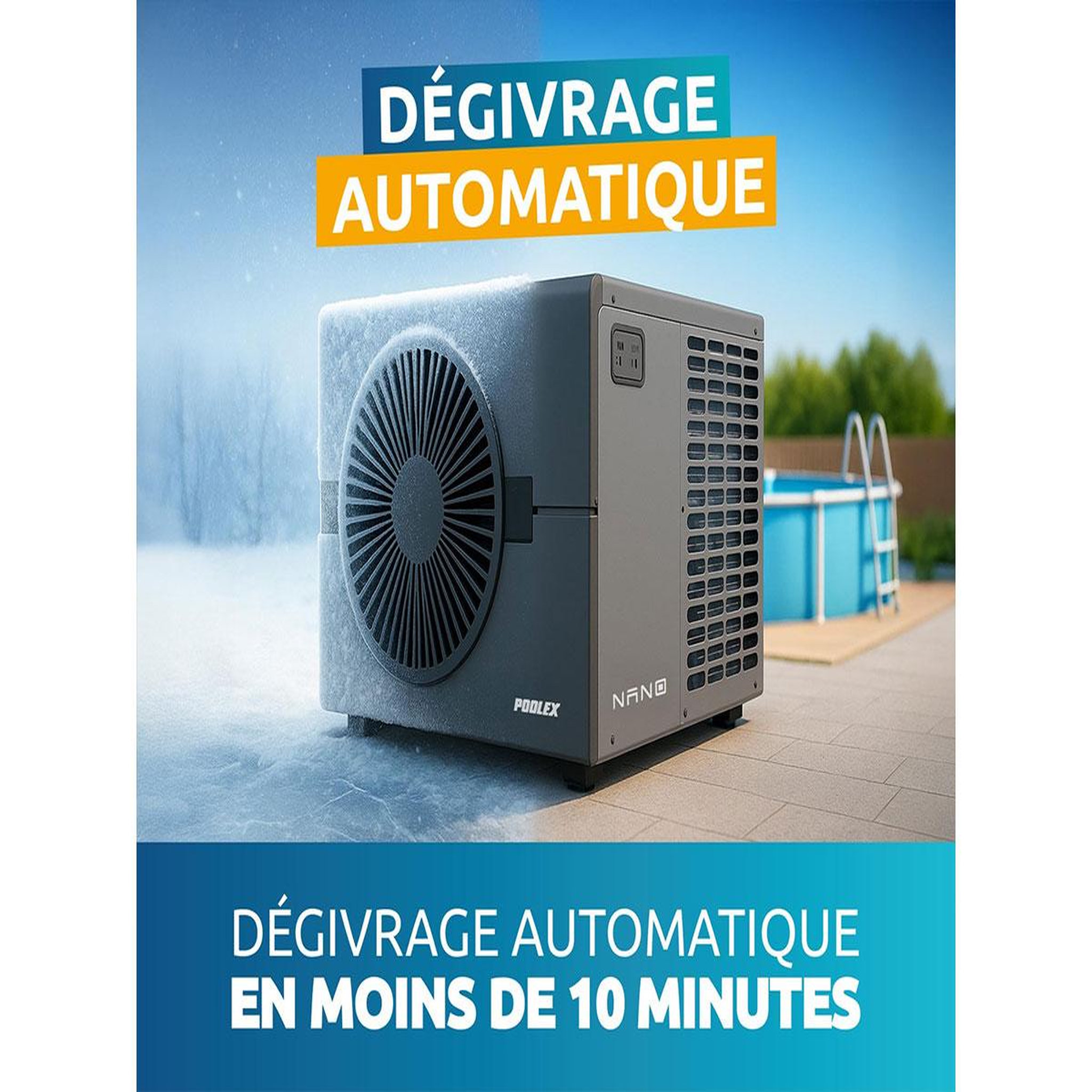 Voir la diapositive 5 : Poolex Pompe à chaleur 3,5 kw nano new - poolex