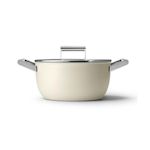 SMEG Faitout crème mat 24cm + couvercle - CSF2412CRM