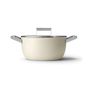 Voir la diapositive 1 : SMEG Faitout crème mat 24cm + couvercle - CSF2412CRM
