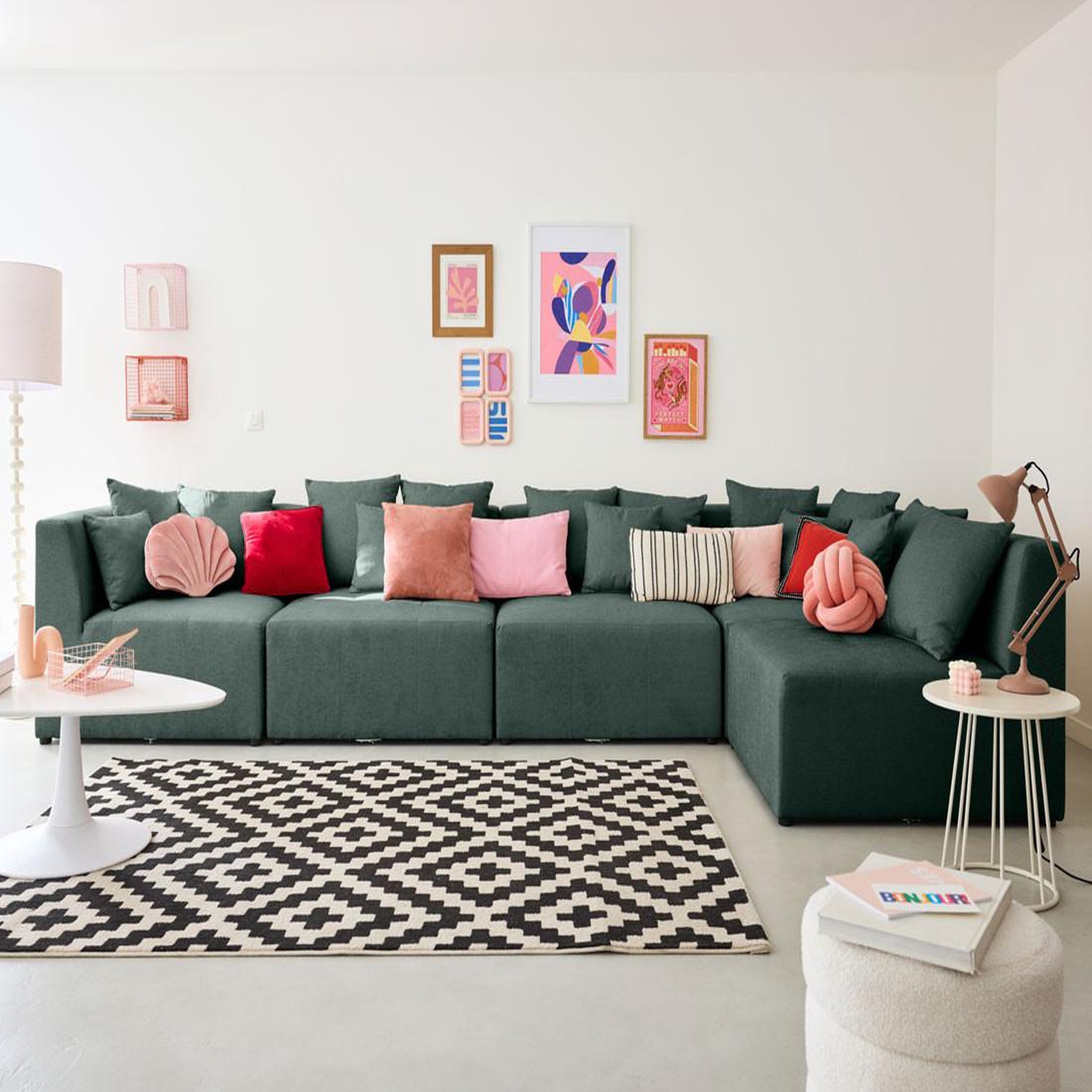 Voir la diapositive 2 : LISA DESIGN Amalfi - module d'assise sans accoudoirs - 1 place - en tissu